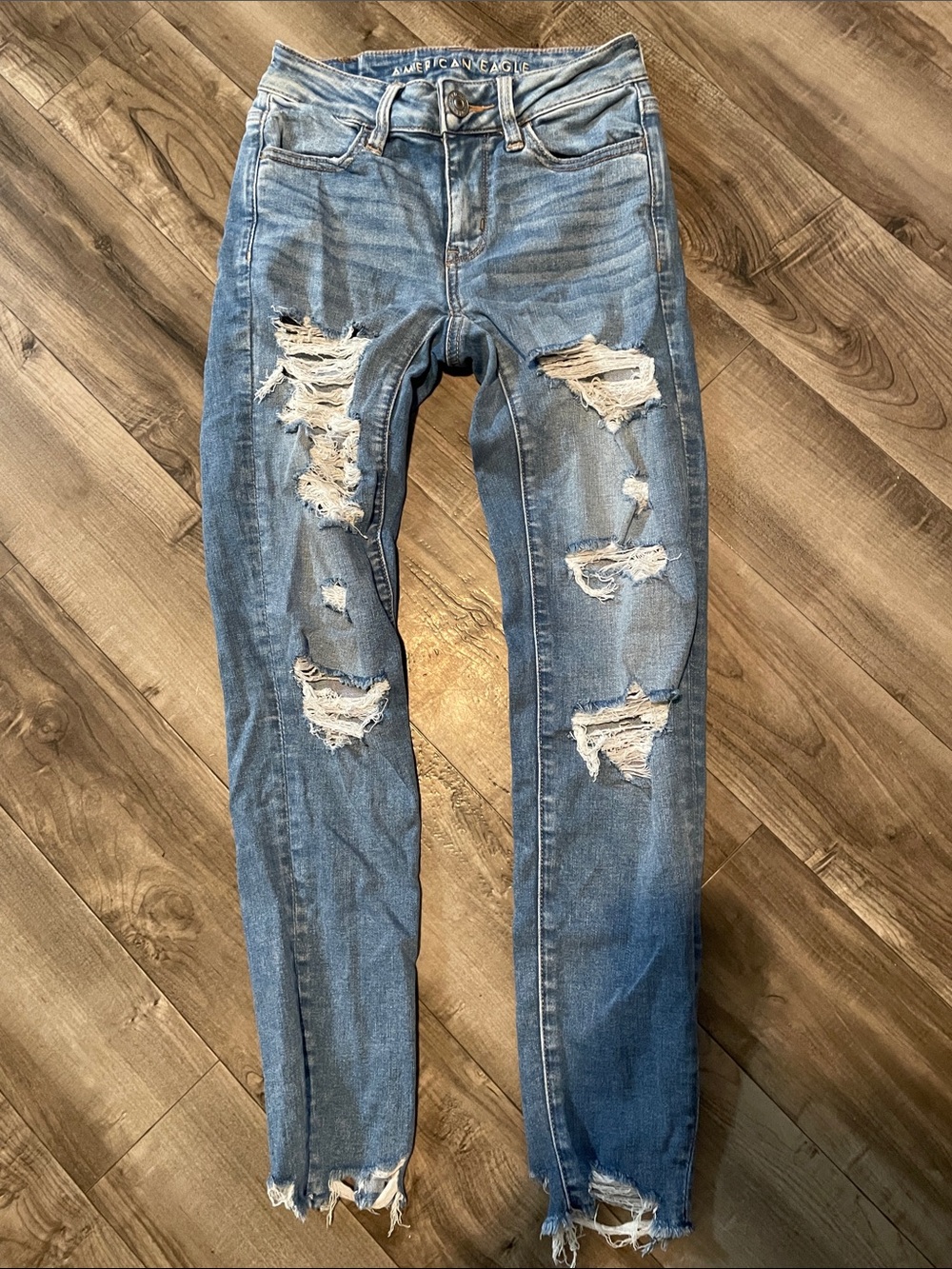 Distressed American Eagle Jeans